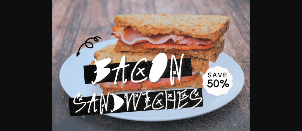 Bacon Sandwiches Font Poster 8