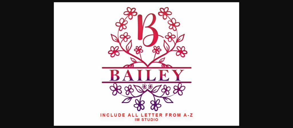 Bailey Monogram Font Poster 1