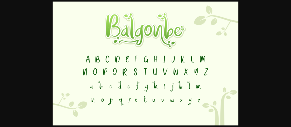 Balgonbe Font Poster 7