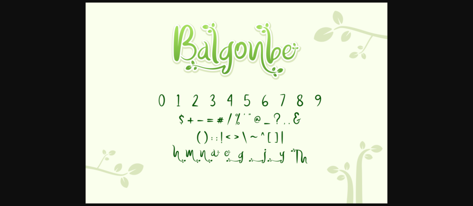 Balgonbe Font Poster 8