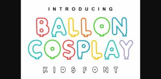 Ballon Cosplay Font Poster 1