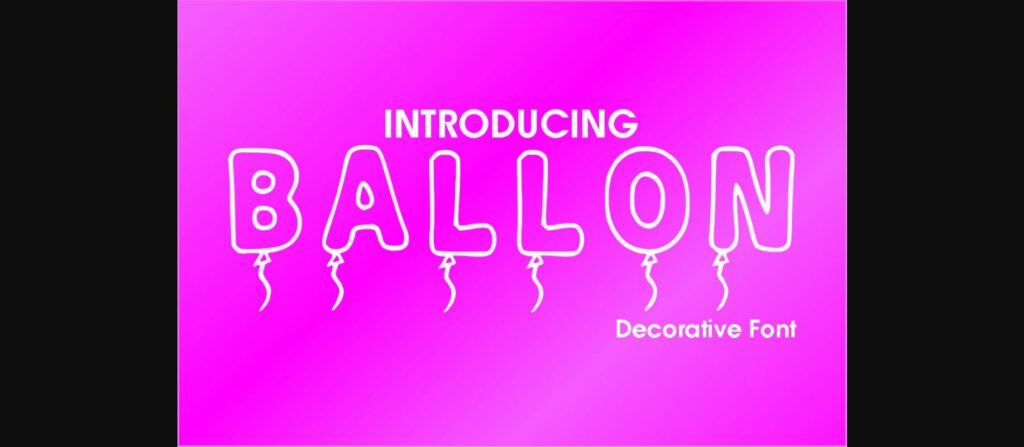 Ballon Font Poster 3