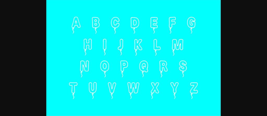 Ballon Font Poster 5