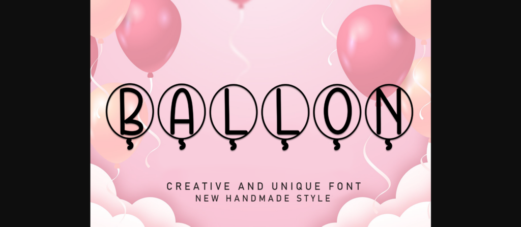 Ballon Font Poster 1