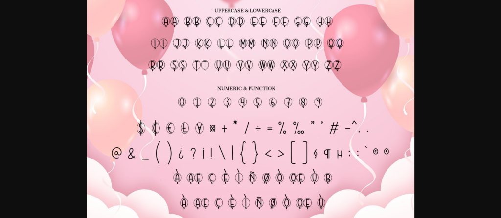 Ballon Font Poster 9