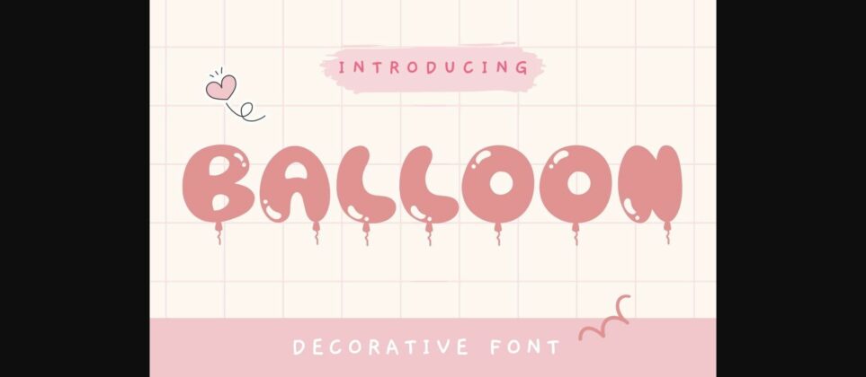 Balloon Font Poster 3