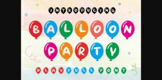 Balloon Party Font Poster 1