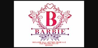 Barbie Monogram Font Poster 1