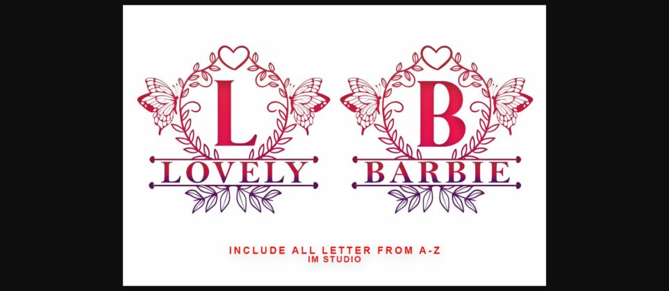 Barbie Monogram Font Poster 6