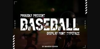 Baseball Font Poster 1