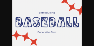 Baseball Font Poster 1