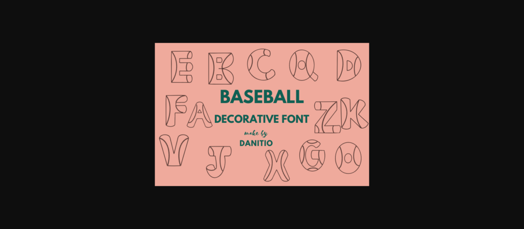 Baseball Font Poster 3