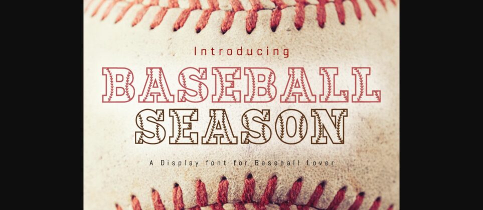 Baseball Season Font Poster 3