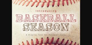 Baseball Season Font Poster 1