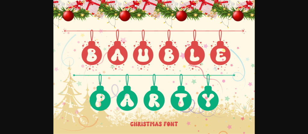 Bauble Party Font Poster 3