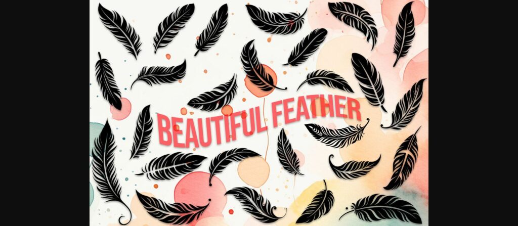 Beautiful Feather Font Poster 3