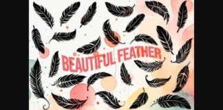 Beautiful Feather Font Poster 1