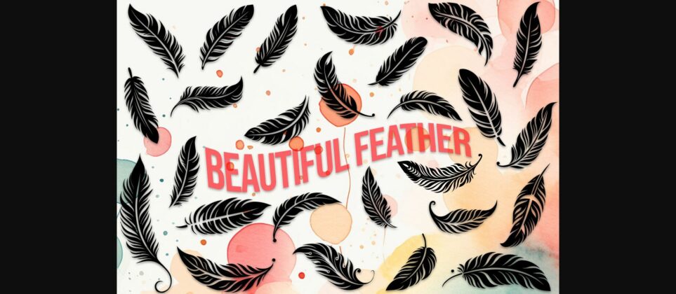 Beautiful Feather Font Poster 1