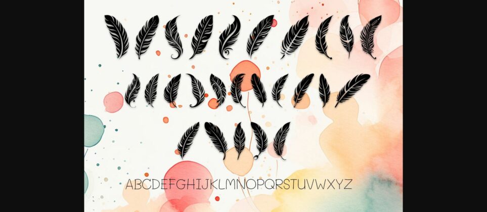 Beautiful Feather Font Poster 4