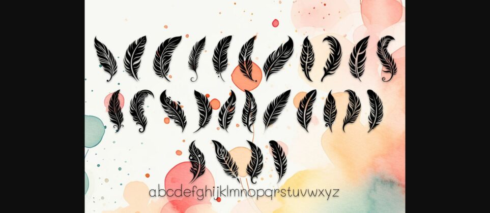 Beautiful Feather Font Poster 5