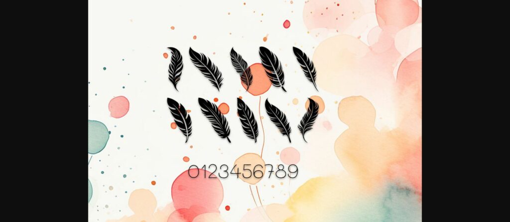 Beautiful Feather Font Poster 6