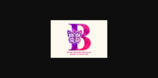 Beauty Butterfly Monogram Font Poster 1