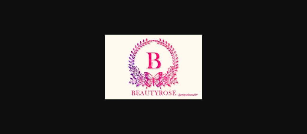 Beauty Rose Monogram Font Poster 3