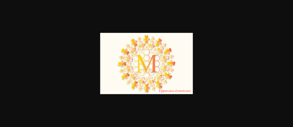 Bee Happy Monogram Font Poster 5