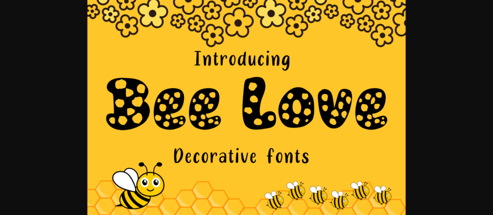 Bee Love Font Poster 3