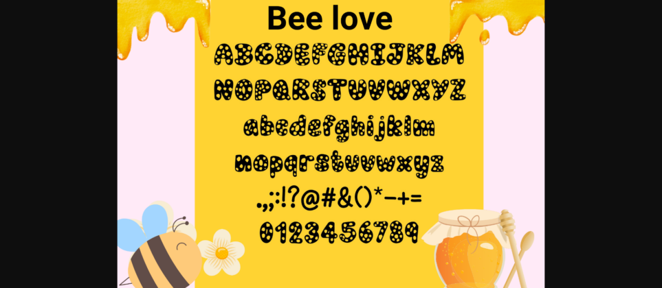 Bee Love Font Poster 11