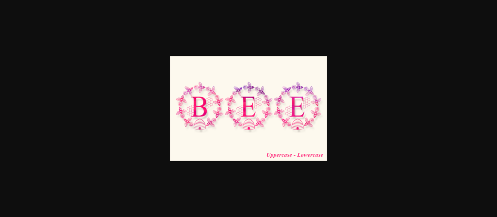 Bee Monogram Font Poster 6