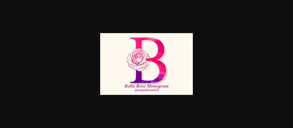 Bella Rose Monogram Font Poster 3