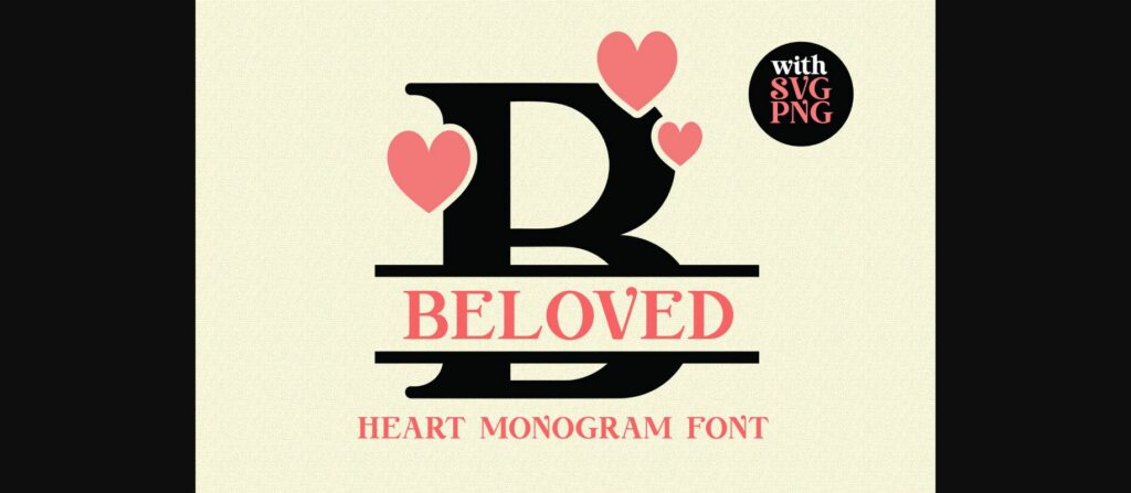 Beloved Monogram Font Poster 3