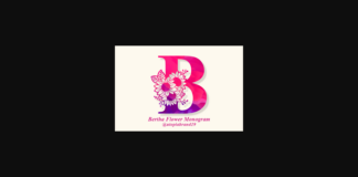 Bertha Flower Monogram Font Poster 1