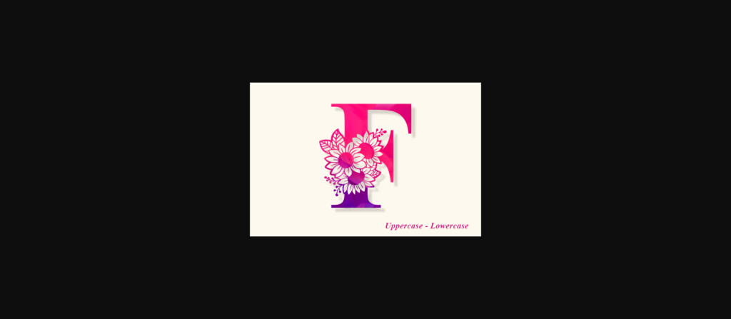 Bertha Flower Monogram Font Poster 4