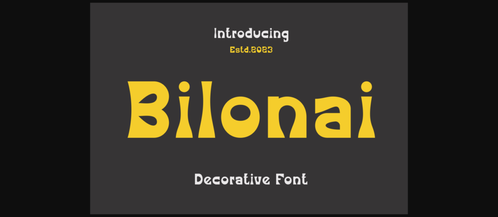 Bilonai Font Poster 3