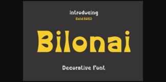 Bilonai Font Poster 1