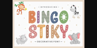 Bingo Stiky Font Poster 1