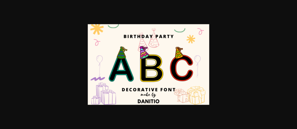 Birthday Party Font Poster 3