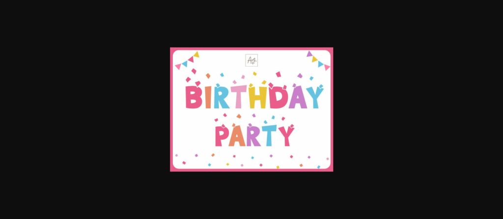 Birthday Party Font Poster 3