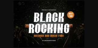 Black Rocking Font Poster 1