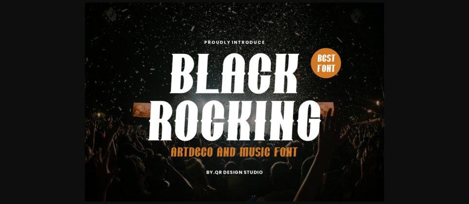 Black Rocking Font Poster 1