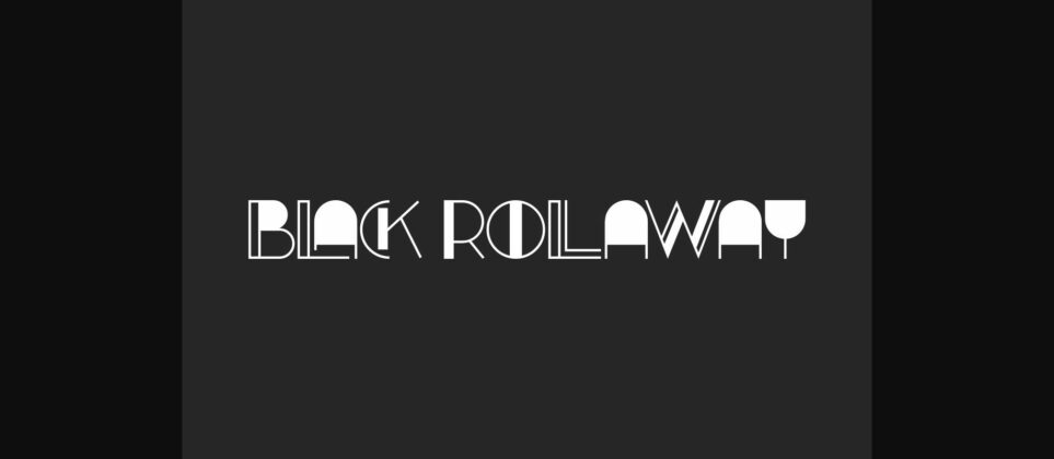 Black Rollaway Font Poster 1