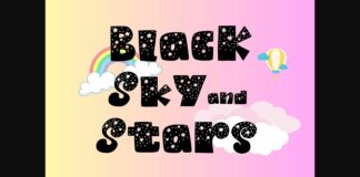 Black Sky and Stars Font Poster 1