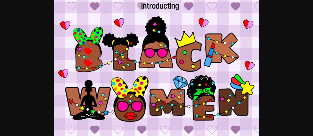 Black Women Font Poster 3