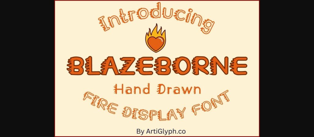 Blazeborne Fire Font Poster 3