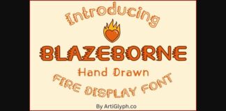 Blazeborne Fire Font Poster 1