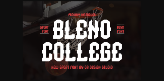 Bleno College Font Poster 1