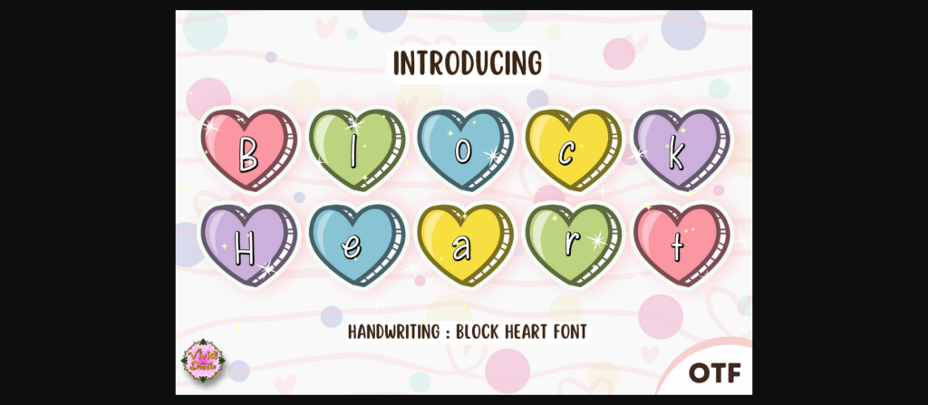 Block Heart Font Poster 3