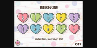 Block Heart Font Poster 1